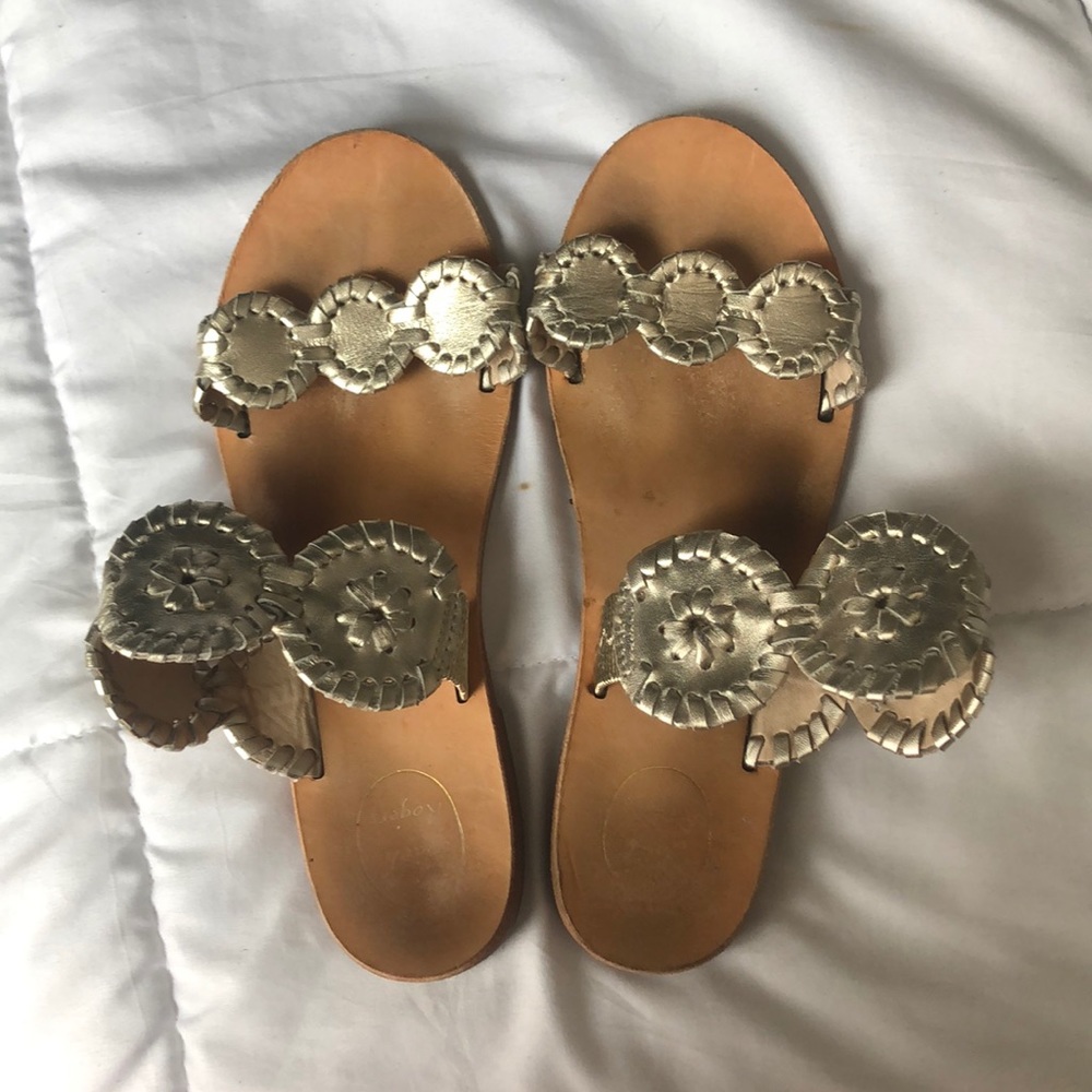 Jack Rogers - Lauren in Platinum - size 6